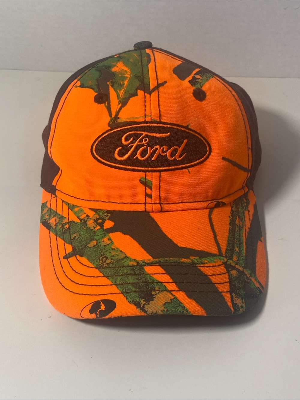 Ford Adjustable Orange Camo Baseball Hat